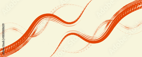 Grainy blue spiral and curly brush stroke with spray texture. Vector grunge texture with brush drawn squiggles,