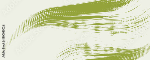 Green brush stroke texture, hand drawn abstract brushes background