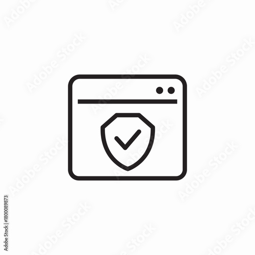 browser protection icon sign vector