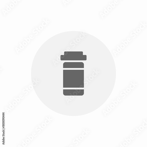 cylinder pill container icon sign vector