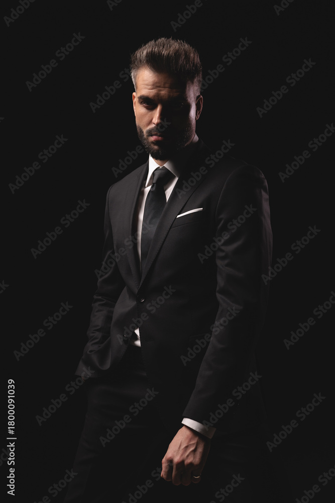 Fototapeta premium Confident man standing with hand in pocket