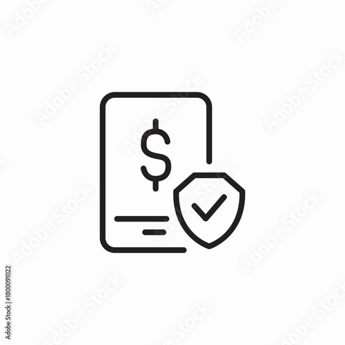finances protection icon sign vector