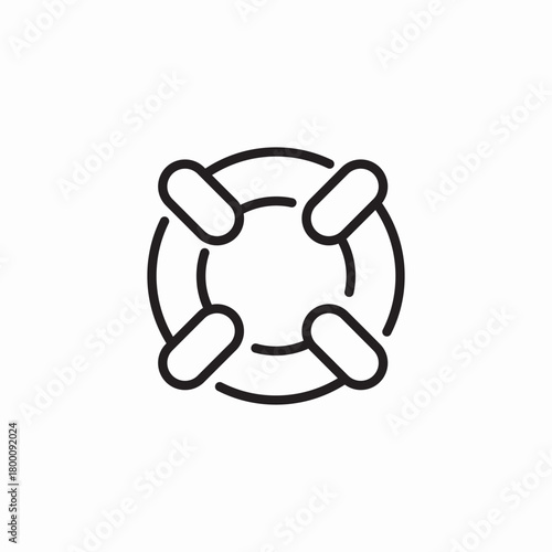 life buoy icon sign vector