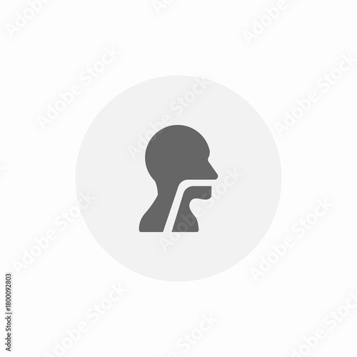 throat system icon sign vector