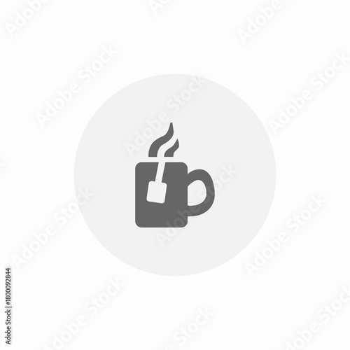 warm tea beverage icon sign vector