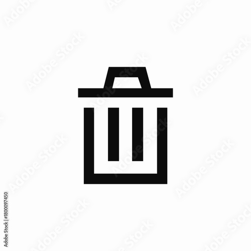 deletion bin icon sign vector