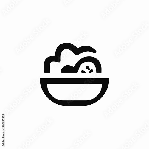 fresh salad meal icon sign vector