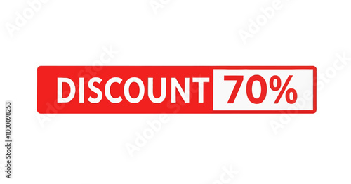 Discount 70% off sale promotion vector design for online marketing banner sticker label background template