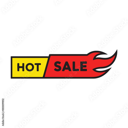 Hot sale flaming graphic for promotion marketing and discount deals