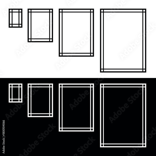 A simple frame. For decorating letters, photographs or congratulations For decorating a diploma or certificate. An abstract, geometric, rectangular frame.