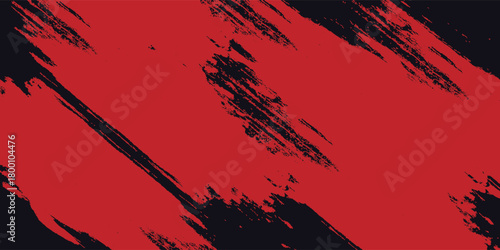 Bold Red Brush Strokes: Abstract Texture On Dark Background eps10