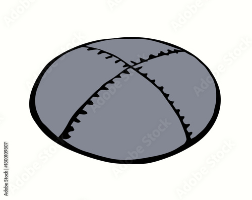 Vector drawing. Jewish clothing yarmulke