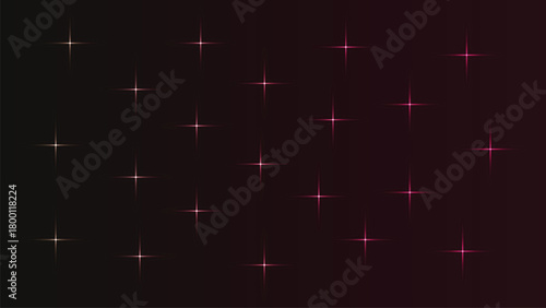 Sparkling stars on a deep red gradient abstract background design