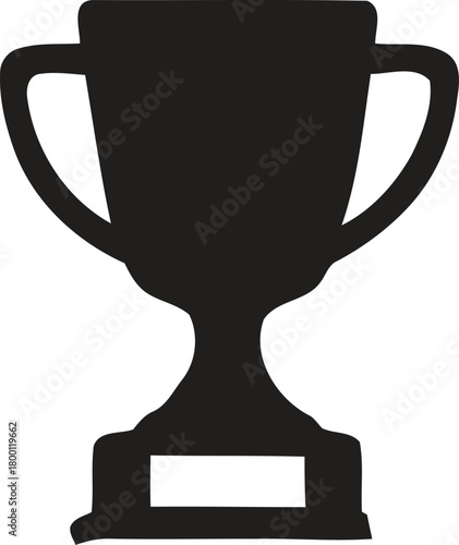 trophy cup icon on black