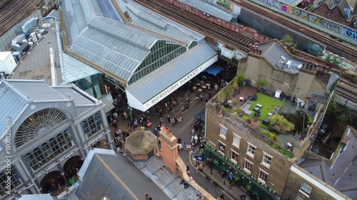Borough Market overhead view in London