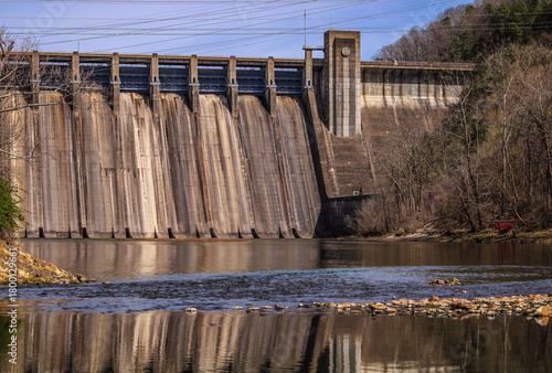 Norfork dam and river in Arkansas 