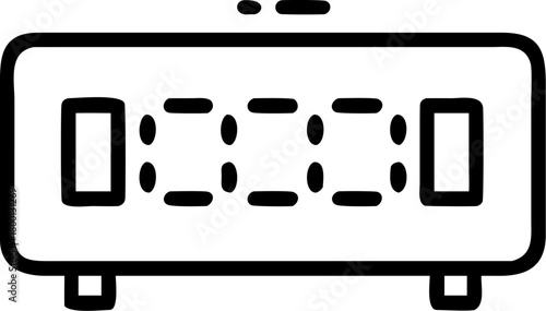 vector illustration of a icon of a Digital watch