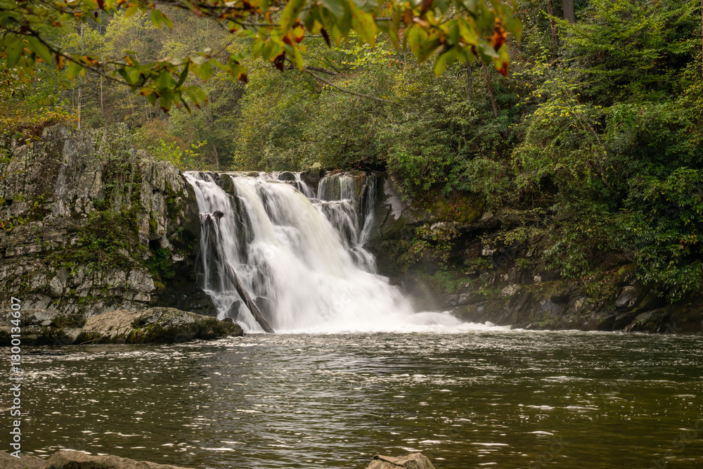 Obraz premium Long Exposure Of Abrams Falls In Great Smoky Mountains