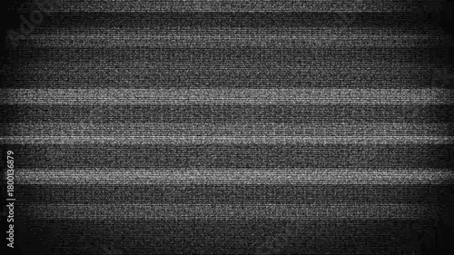 Grainy TV Static Background With Horizontal Interference.