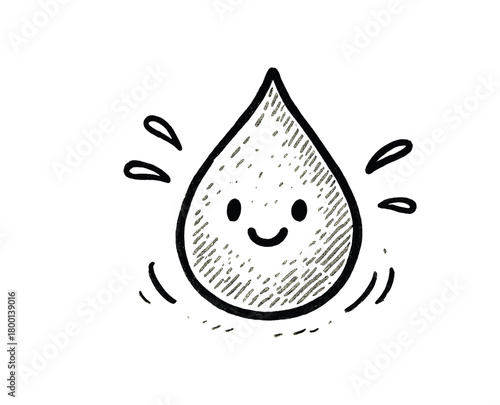 handdrawn cute doodle style easy rinse texture droplet vector line illustration