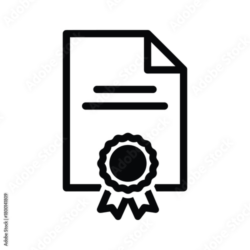 Certificate or diploma with a seal, representing achievement and recognition