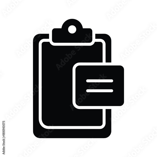 Clipboard with a note icon, representing tasks or todo lists, isolated on