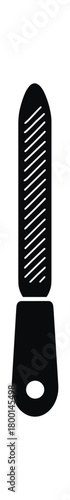 nail file flat black solid vector illustration isolated on white background