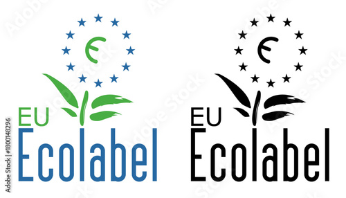 EU Ecolabel Logo, EU Ecolabel sign vector