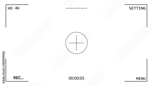 Camera recording screen viewfinder display interface