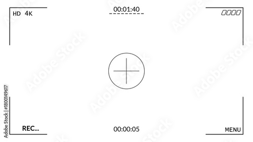 Camera recording screen viewfinder display interface
