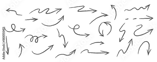 grunge arrow vector set. grunge arrow brush