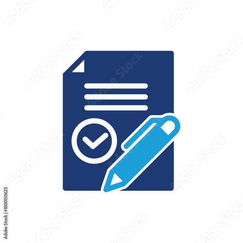 document with checkmark colored icon vector design good for web or mobile app