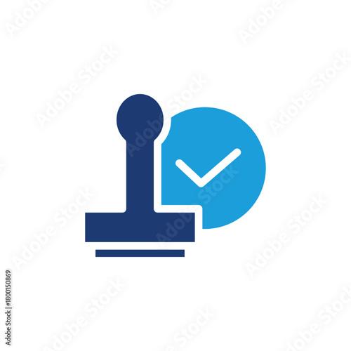 approved stamp with checkmark colored icon vector design good for web or mobile app