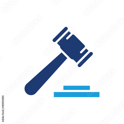 gavel or wooden hammer colored icon vector design good for web or mobile app