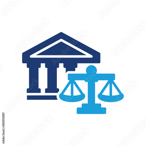 court building colored icon vector design good for web or mobile app