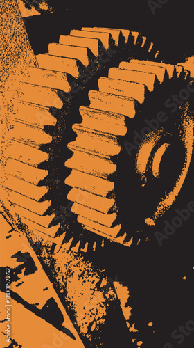 Industrial Victorian cogs machinery abstract