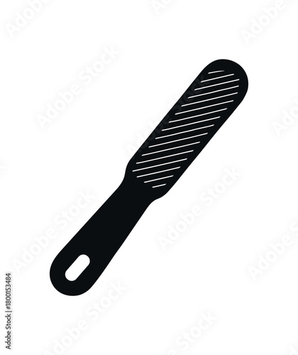 nail file flat black solid vector illustration isolated on white background