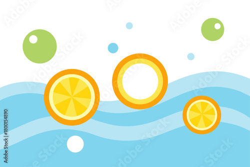 Orange slices in water