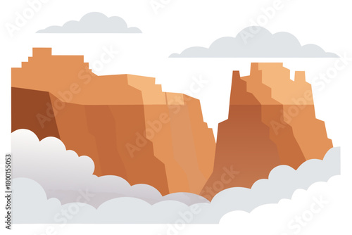 Canyon landscape clouds
