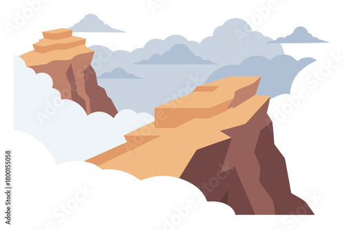 Mountains above the fog