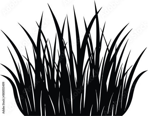 Short Trimmed Grass Line Silhouette | Freshly Cut Grass Line