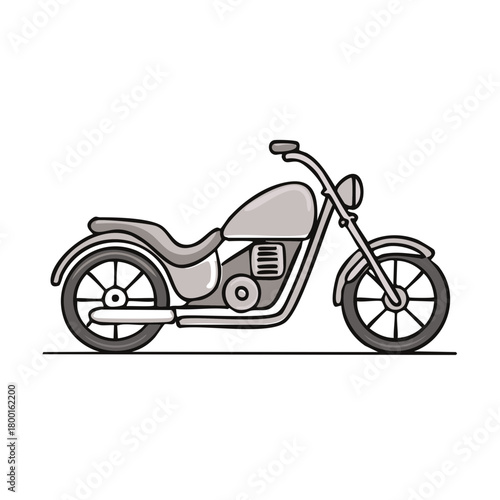 Classic Motorbike Illustration a Symbol of Freedom and Adventure, A Timeless Icon of Road Travel and a Thrilling Ride