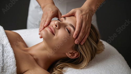Relaxing Facial Massage Session at a Spa During a Calm Afternoon