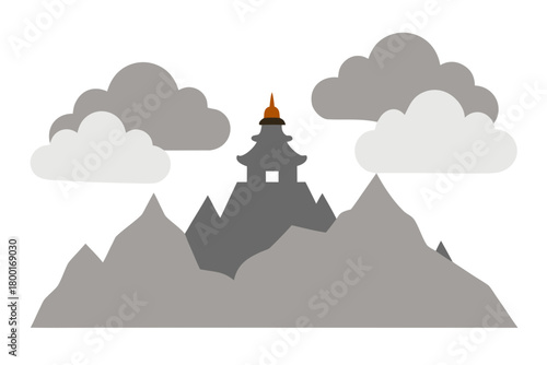 Pagoda on mountain top