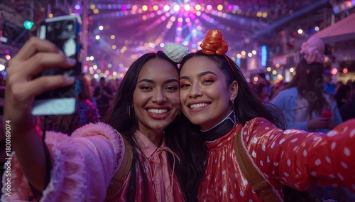 Friends Celebrating Together at a Lively Party With Lights and Music in the B...