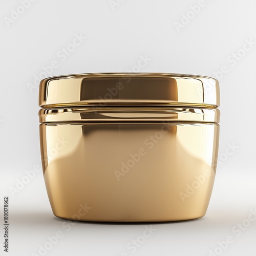 Stylish Golden Jar Perfect for Storage or Decoration in Modern Interiors