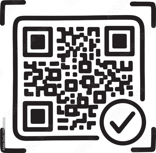 Qr code scan success vector illustration