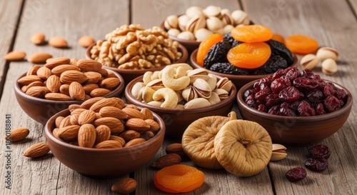 Assortment of nuts and dried fruits