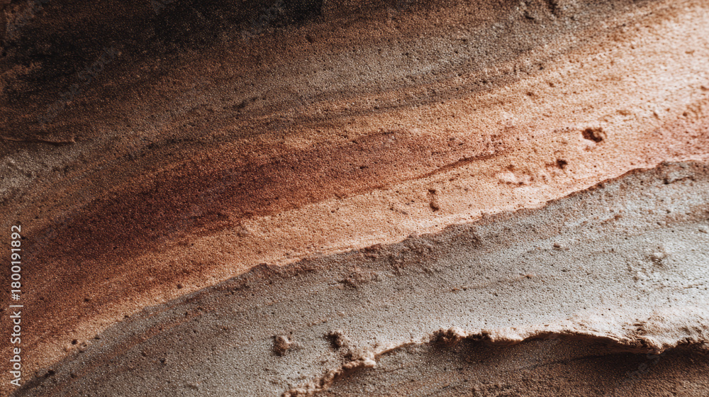 Fototapeta premium “Macro shot of raw clay surface, ideal for ceramic and pottery-related visuals.”