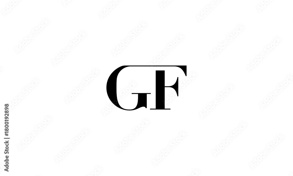 Obraz premium GF initial letters, monogram logo